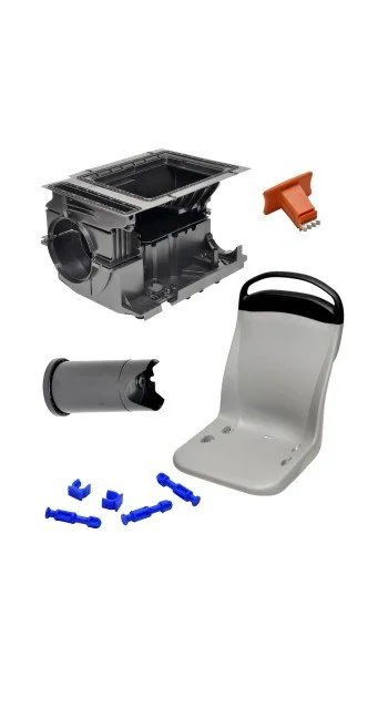Examples of plastic technical parts made by Utz