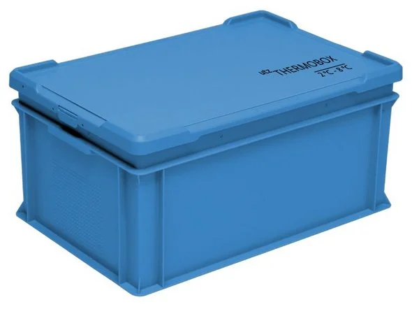 Blue Thermobox, closed with lid