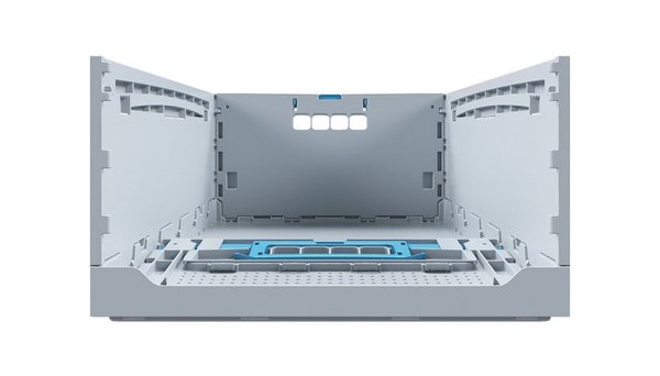 Collapsible box with open side