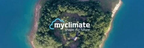 Green island with myclimate logo